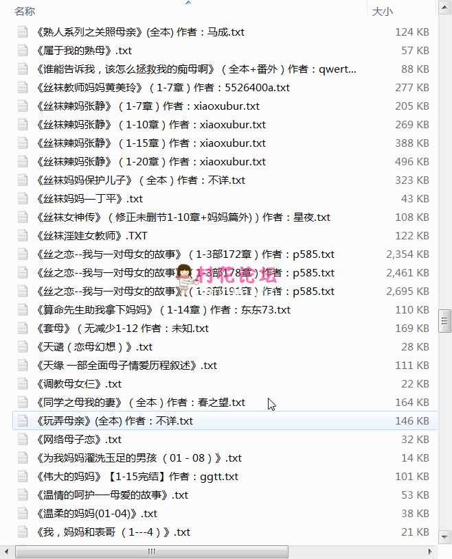 [自行打包]587部母子-绿母-妈妈系类型エロ小说大合集[117M][百度云]