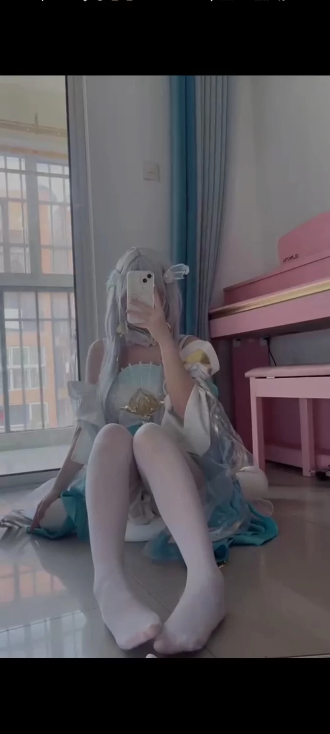 抖音小小苏 cos王者荣耀西施白丝网袜 足控 [3v-66m]