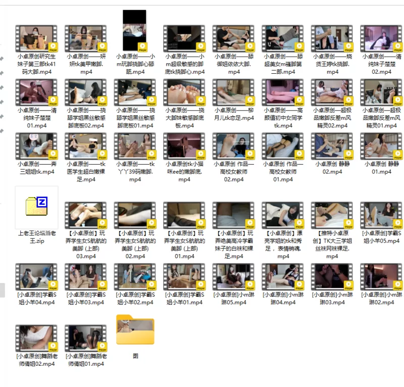 自己搜集的足控TK大神 小卓原创系列（已补链） [48V-15.25GB]