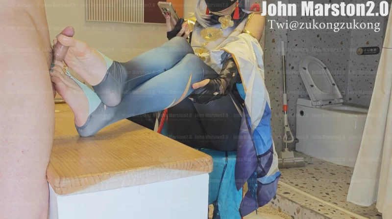 John Marston申鹤cos足交，踩脚袜与裸足双重榨精❤️ [1v-1.02g]