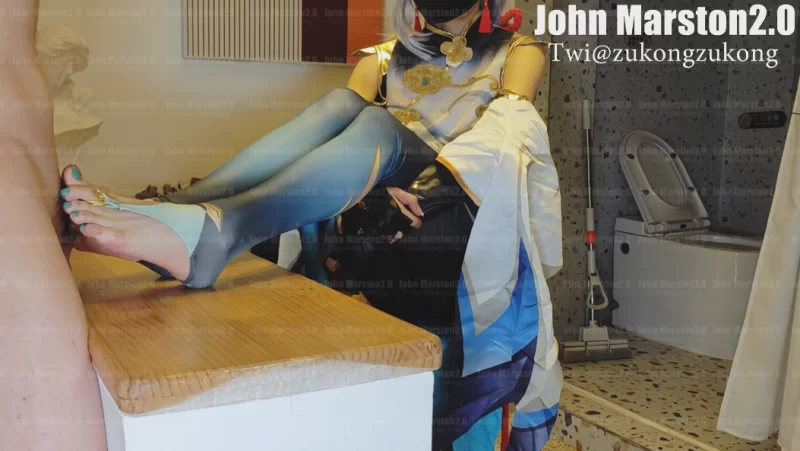 John Marston申鹤cos足交，踩脚袜与裸足双重榨精❤️ [1v-1.02g]