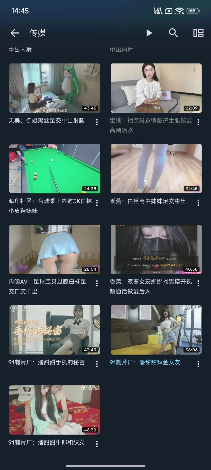 搜集的国产传媒足交，足控，中出内射视频，还有潘甜甜三部 [13v-5.44GB]