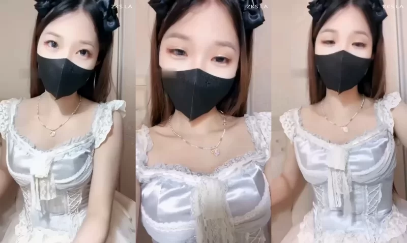 黑心爱菜主子 洛丽塔 珠光灰丝 蕾丝短袜 羞辱 中指 挑鞋  [1V-1.12GB]