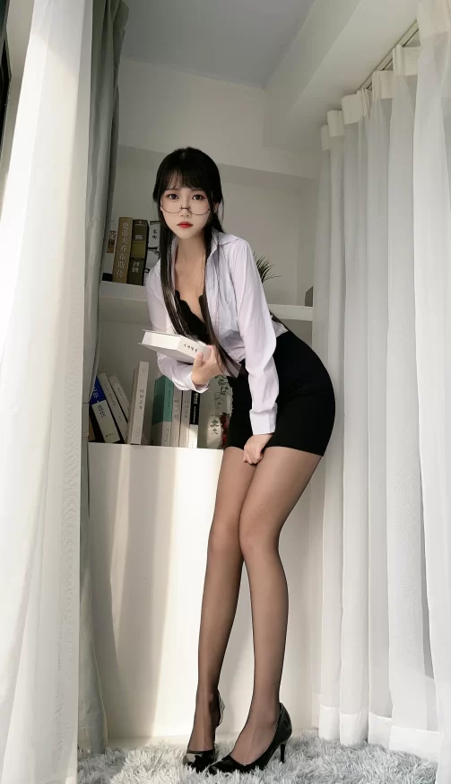 不呆猫_黑丝包臀OL [24P+5V] [24P+5V-1.1g]