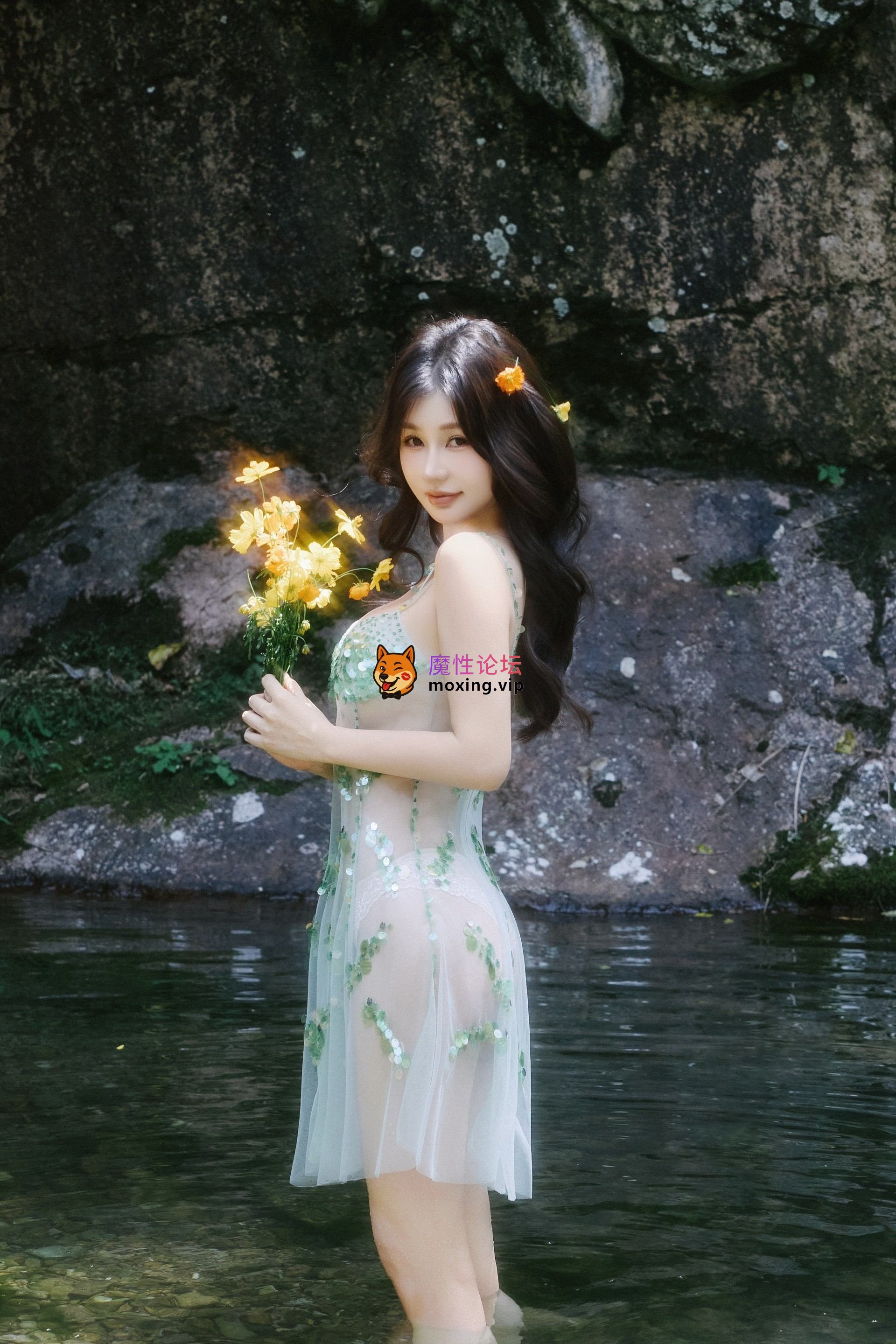 国产自拍《原版无水印首发》秀人网 尹甜甜 新作 户外小溪边 大尺度漏点《73P+1.61G-百度》