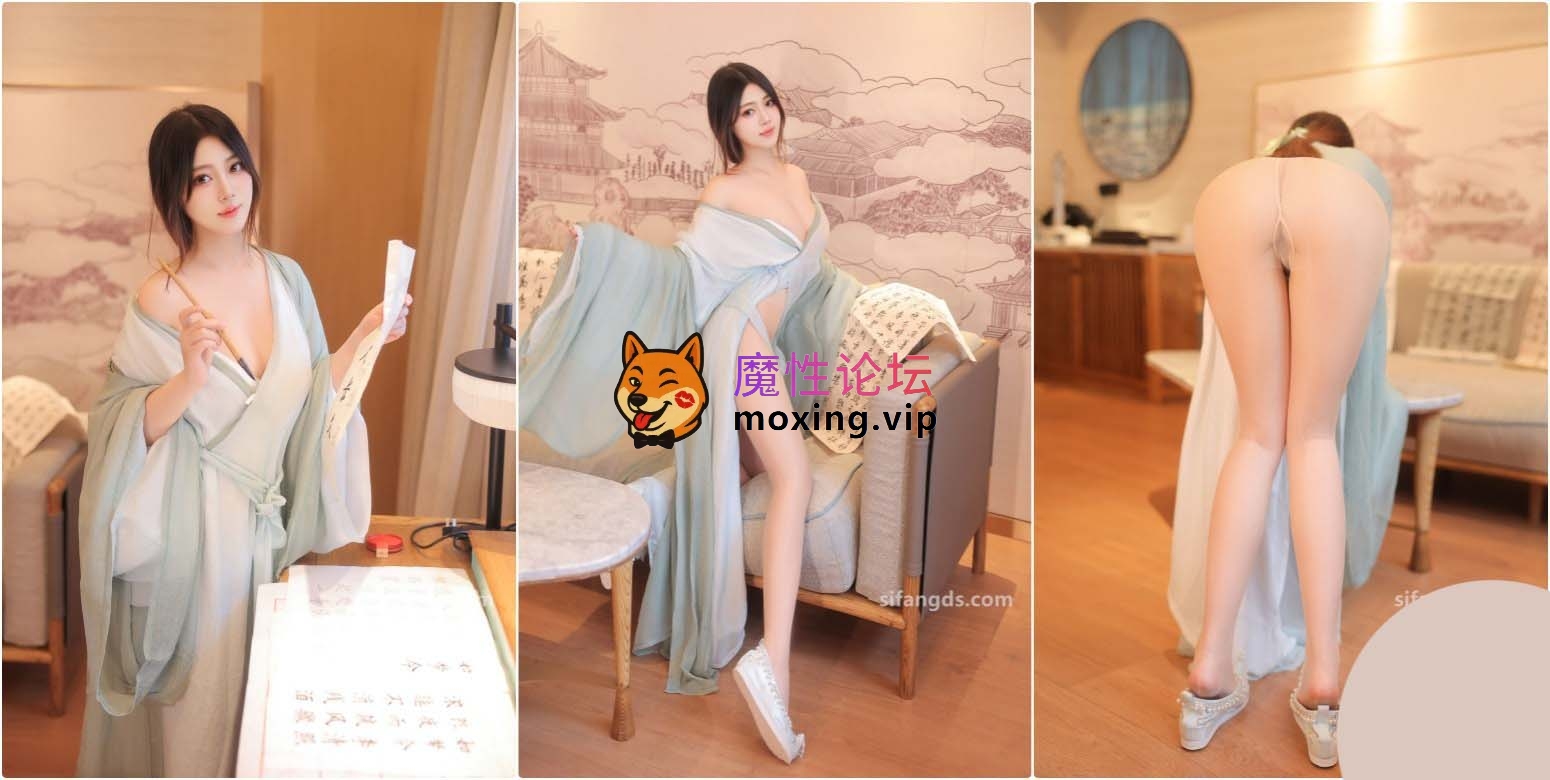 紫薇秀人网 顶级颜值模特女神『蛋蛋宝』绿色汉服 自慰福利《1V+900M》